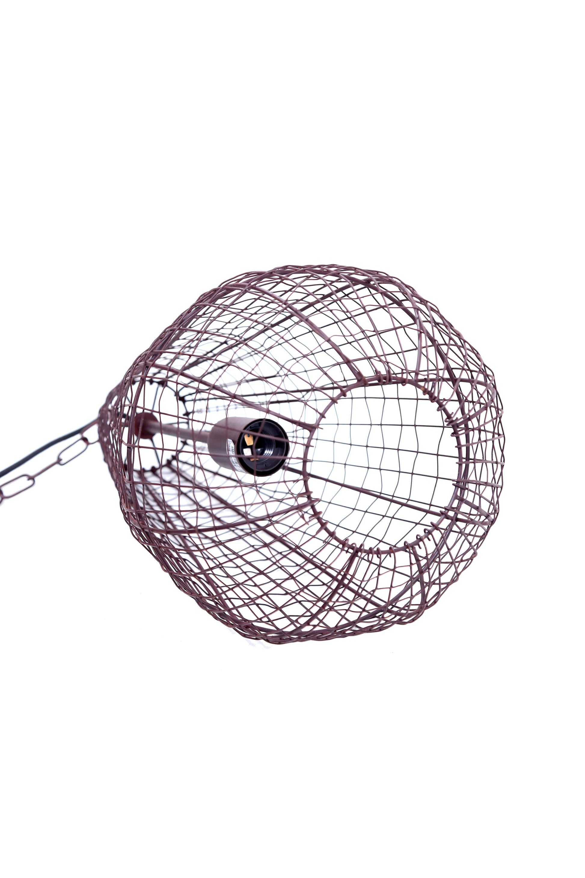 Cray Pot Small - Antique Copper - Wire Weave Teardrop Pendant Light-abc