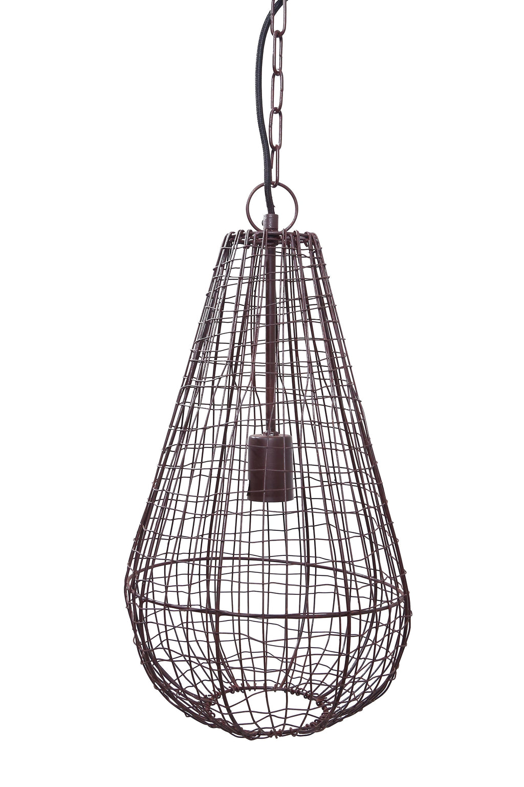 Cray Pot Small - Antique Copper - Wire Weave Teardrop Pendant Light-abc