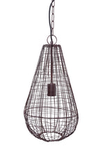 Cray Pot Small - Antique Copper - Wire Weave Teardrop Pendant Light-abc