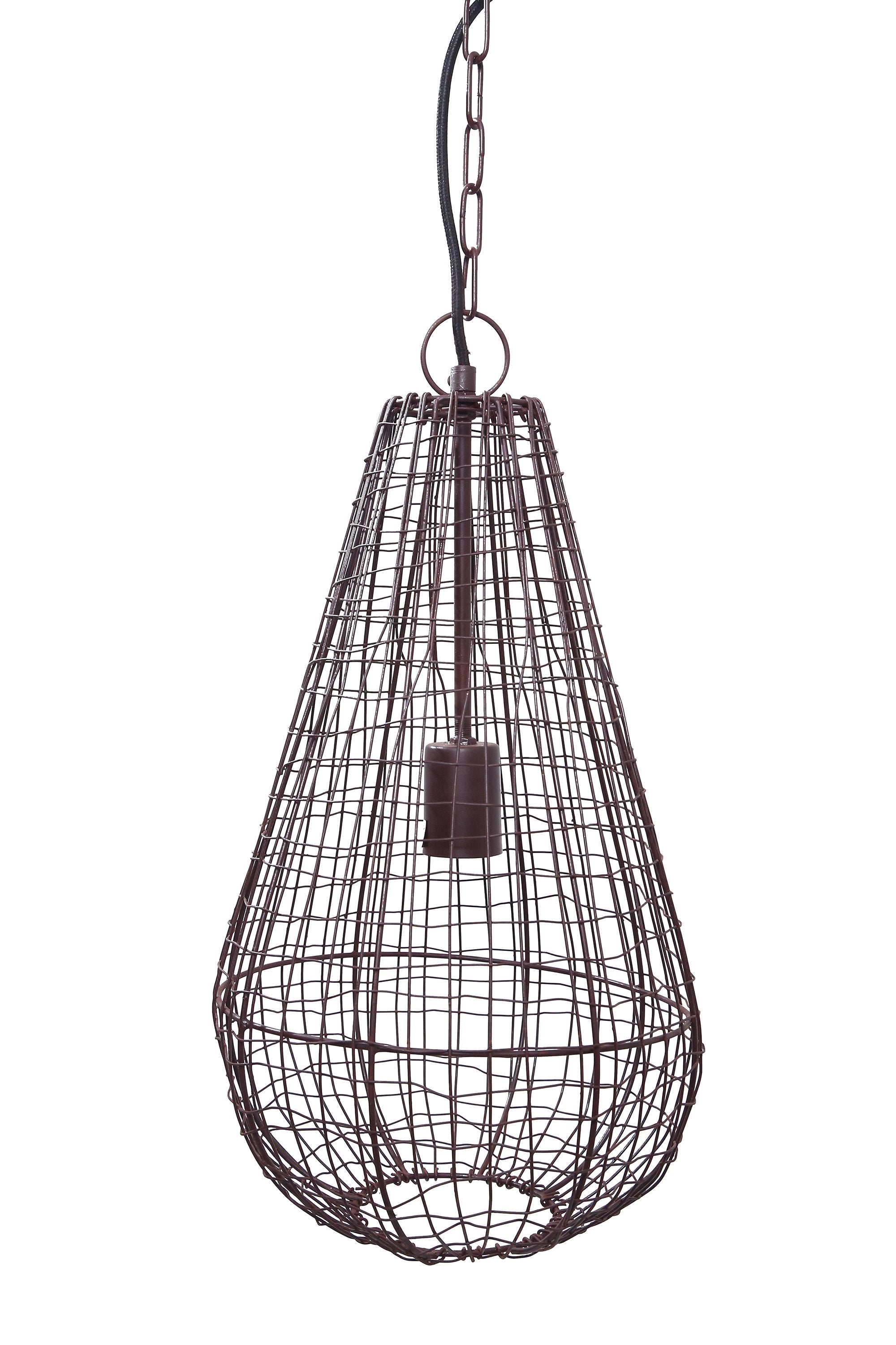 Cray Pot Small - Antique Copper - Wire Weave Teardrop Pendant Light-abc