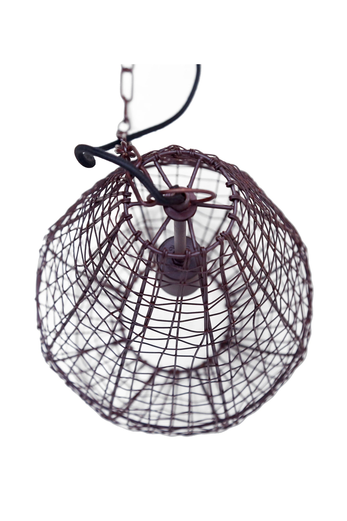 Cray Pot Small - Antique Copper - Wire Weave Teardrop Pendant Light-abc