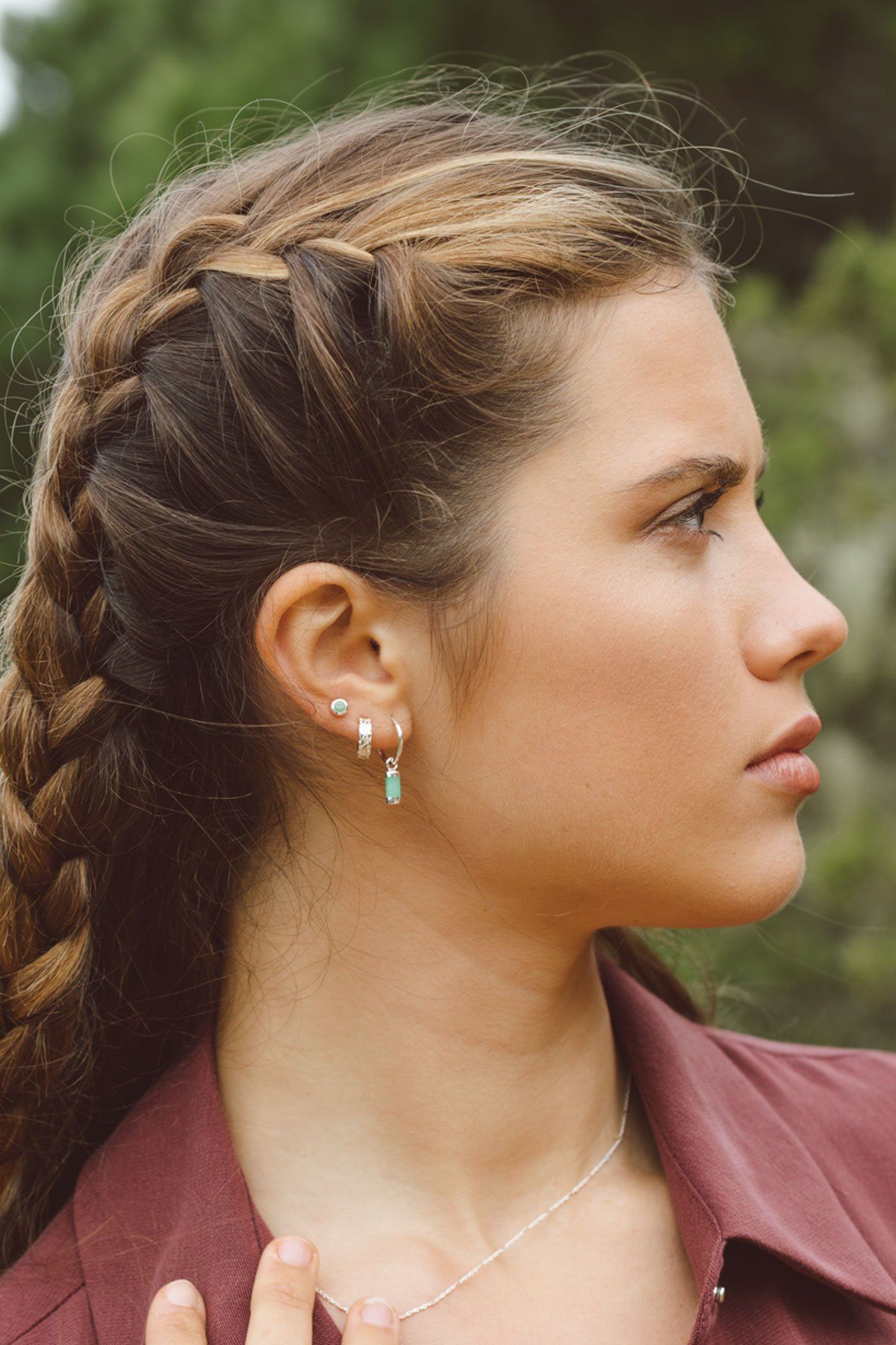 Aqua bay drop earring silver-abc