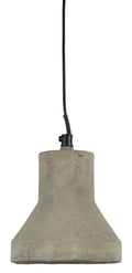 Raw Concrete Pendant Light with Aluminium Canopy-abc
