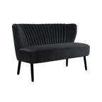 Black Coco Two Seater Sofa-abc