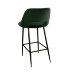 Milan Velvet Bar Stool - Dark Green-abc