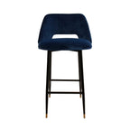 Milan Velvet Bar Stool - Navy-abc