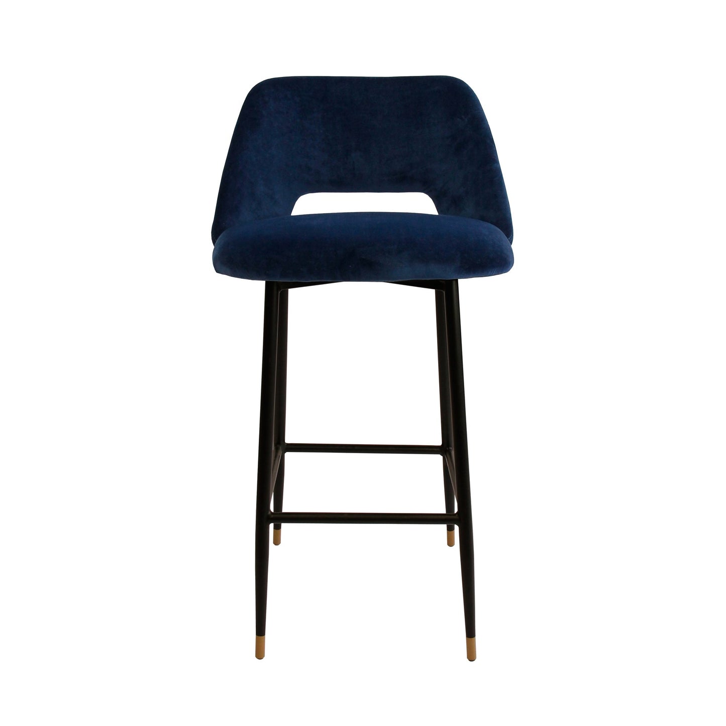 Milan Velvet Bar Stool - Navy-abc