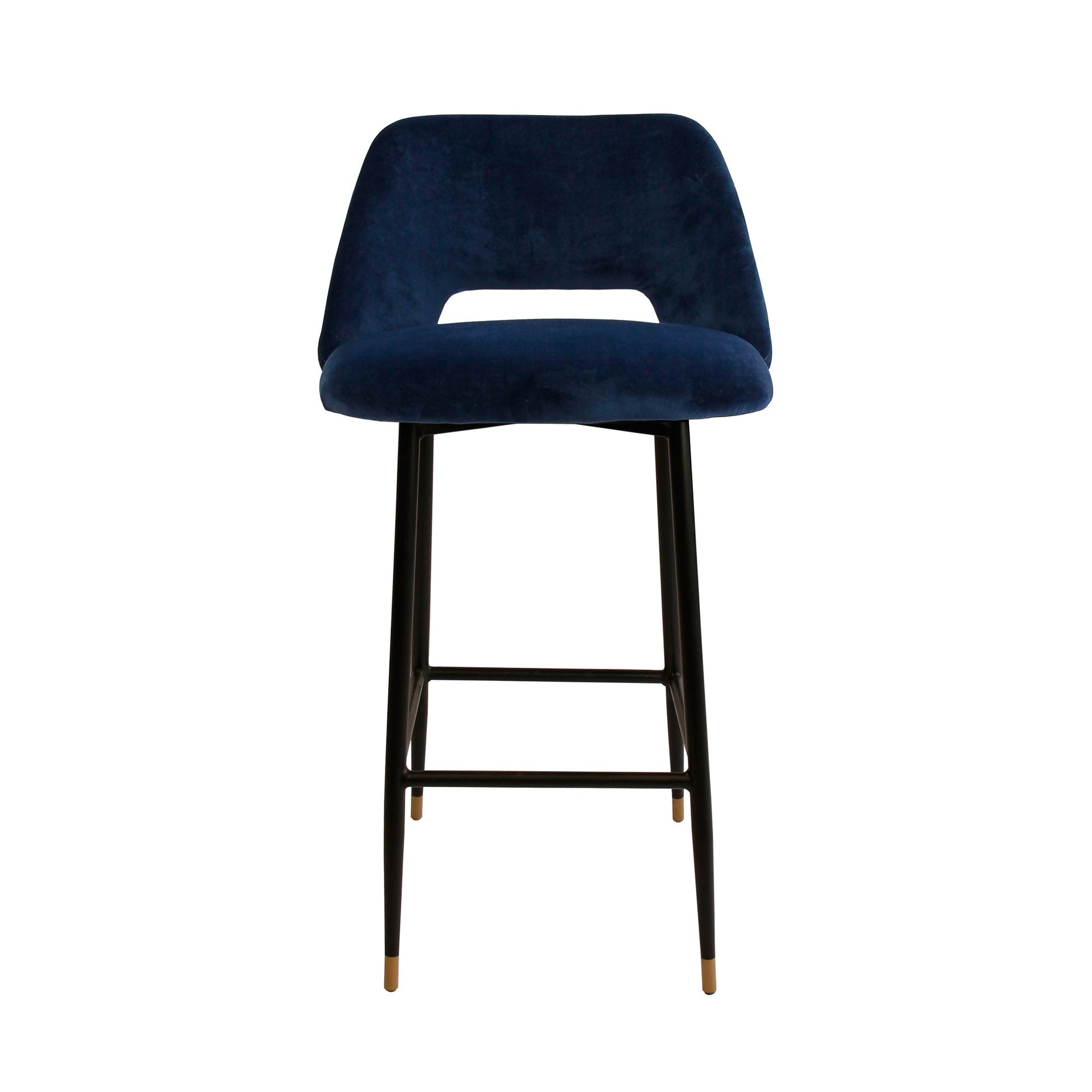 Milan Velvet Bar Stool - Navy-abc