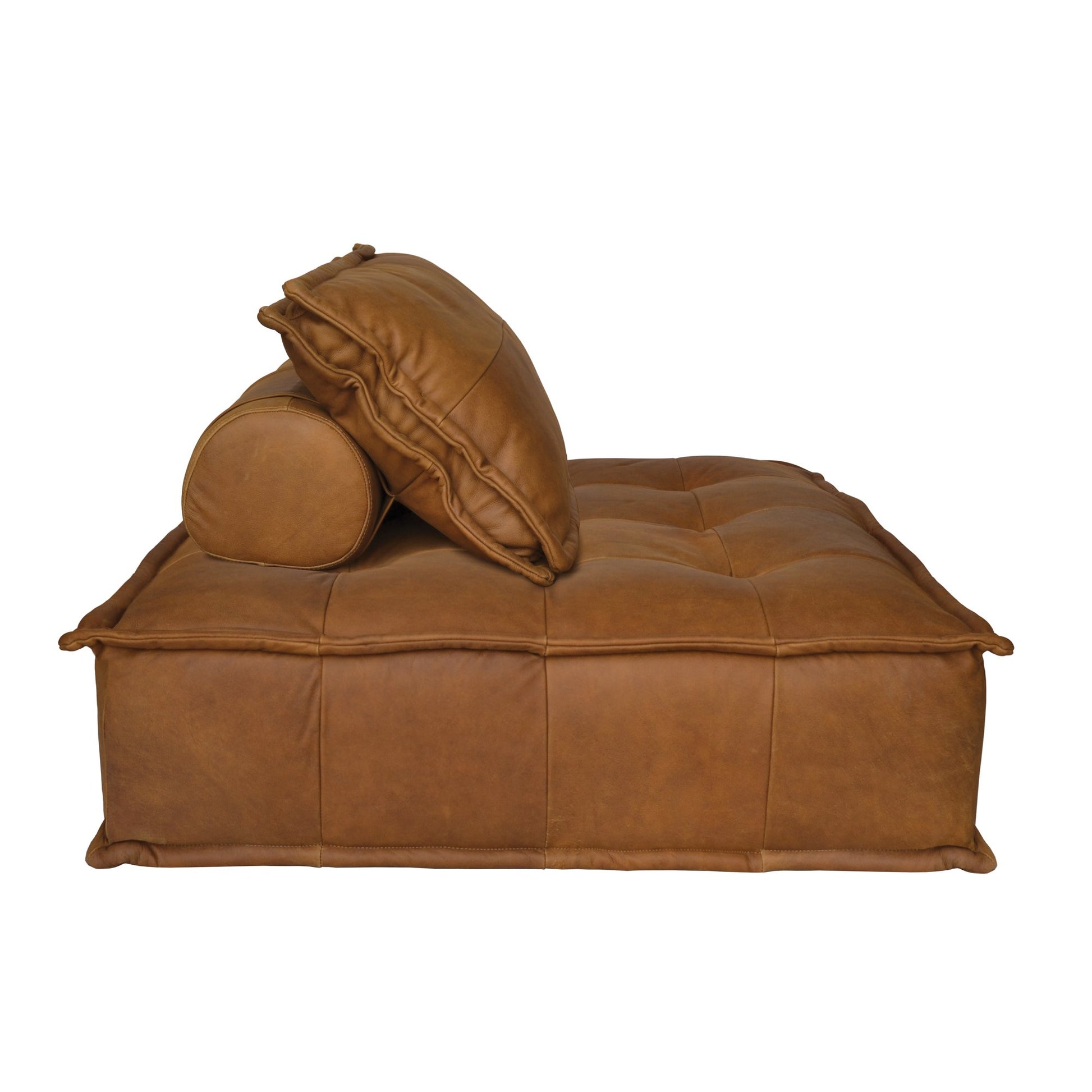 Capri Lounger - Cognac Leather-abc