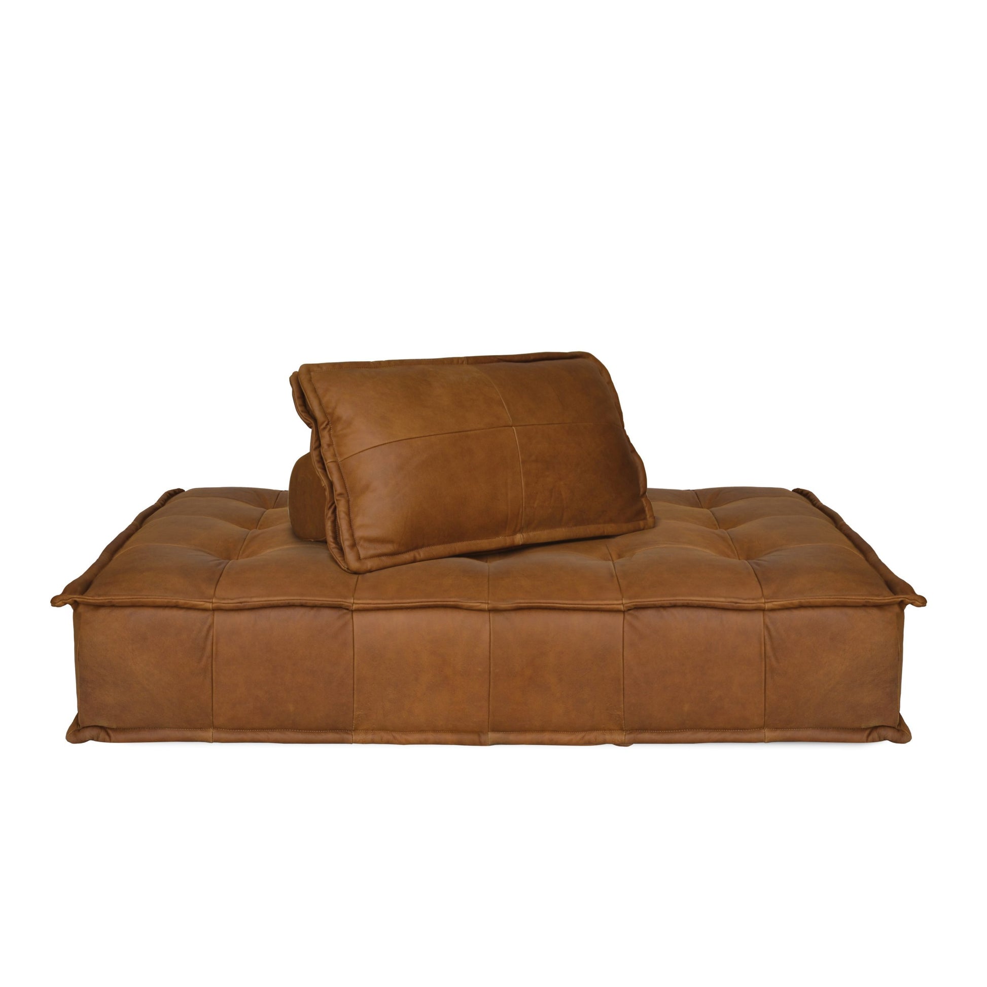 Capri Double Lounger - Cognac Leather-abc