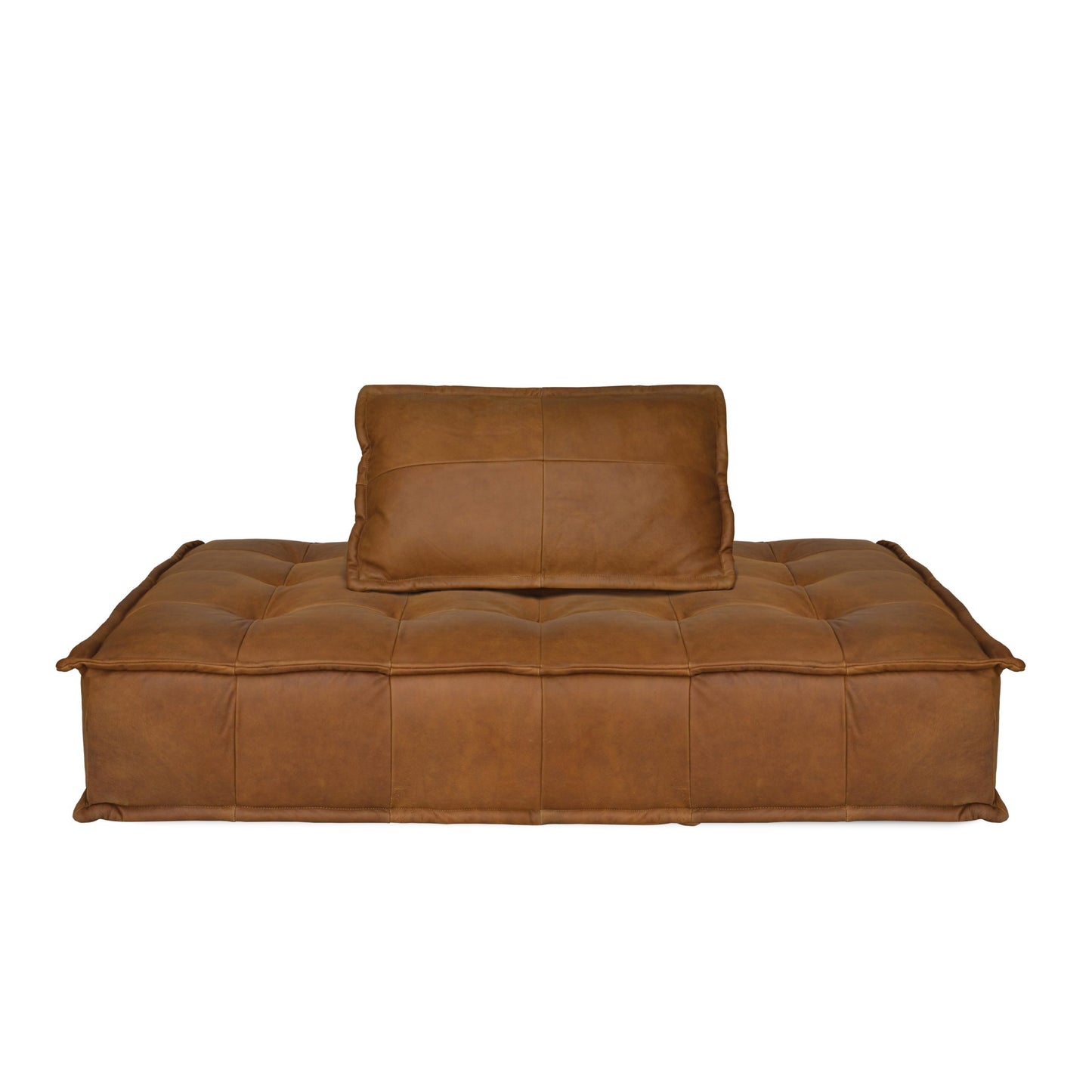 Capri Double Lounger - Cognac Leather-abc
