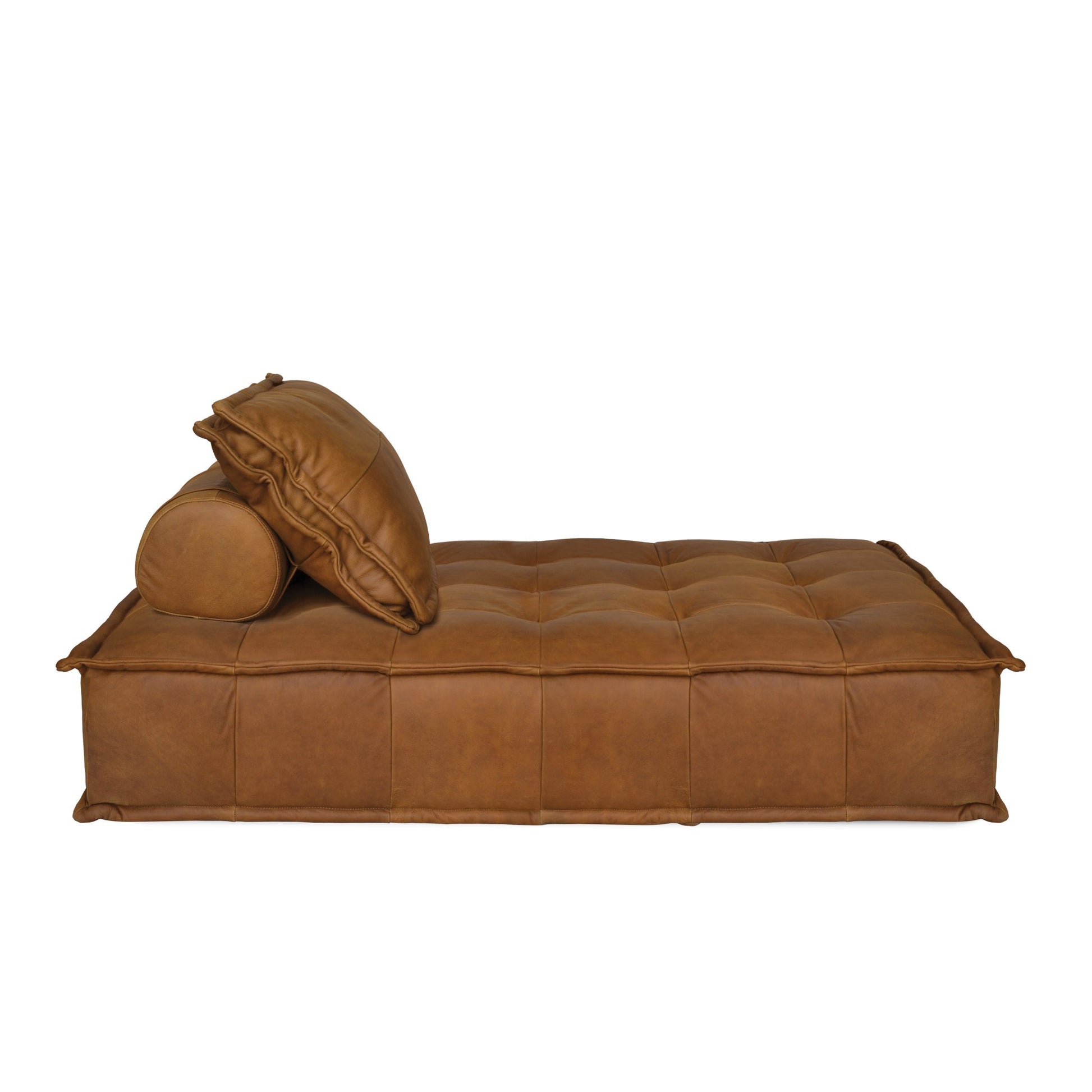 Capri Double Lounger - Cognac Leather-abc