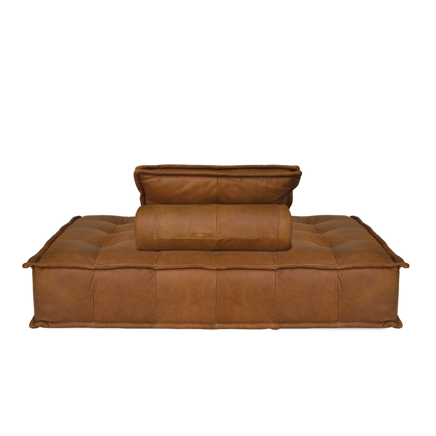 Capri Double Lounger - Cognac Leather-abc
