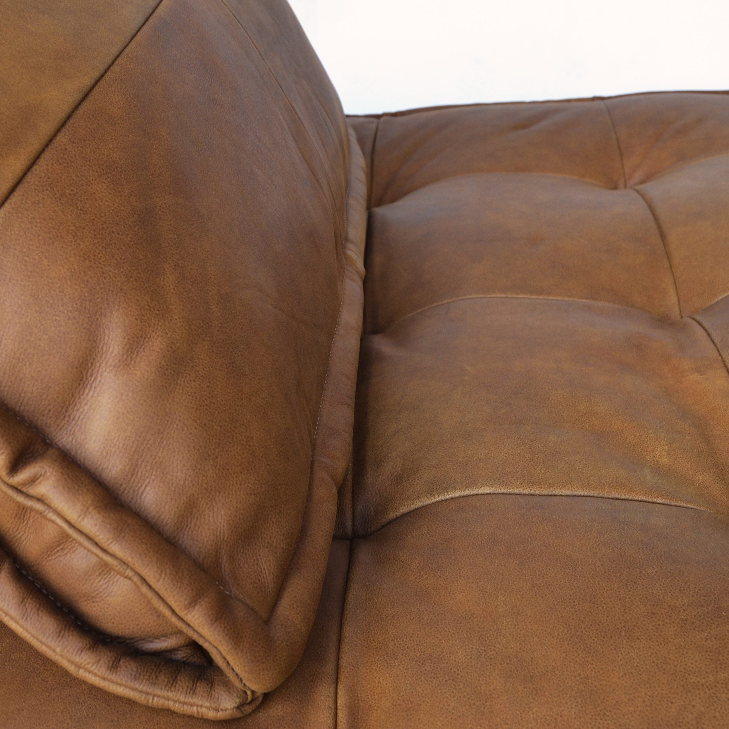 Capri Double Lounger - Cognac Leather-abc
