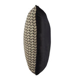 Coco Piped Cushions - Black & Gold Tweed-abc