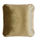 Coco Piped Velvet Cushions - Vintage Gold-abc