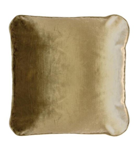 Coco Piped Velvet Cushions - Vintage Gold-abc