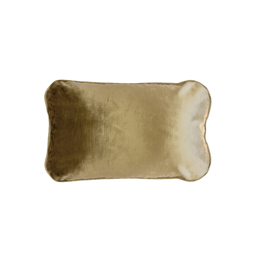 Coco Piped Velvet Lumbar Cushions - Vintage Gold-abc