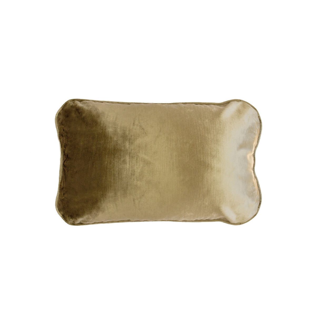 Coco Piped Velvet Lumbar Cushions - Vintage Gold-abc
