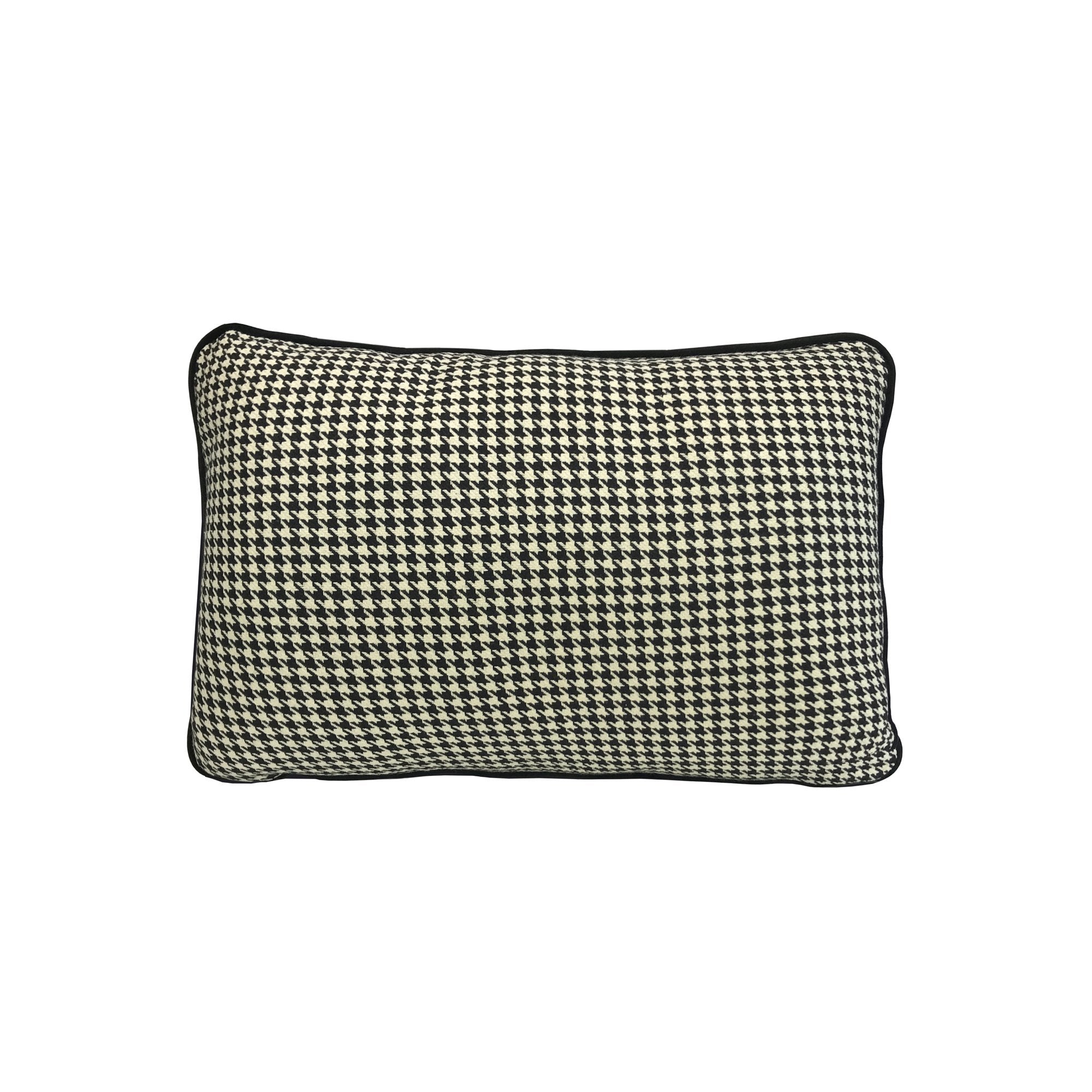 Coco Piped Lumbar Cushions - Houndstooth-abc