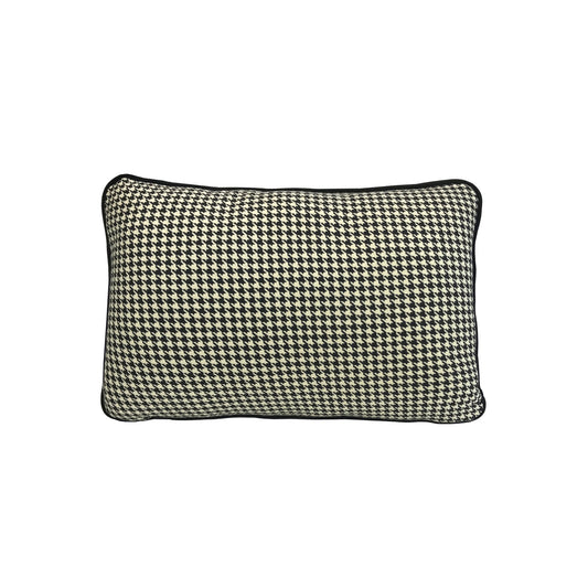 Coco Piped Lumbar Cushions - Houndstooth-abc