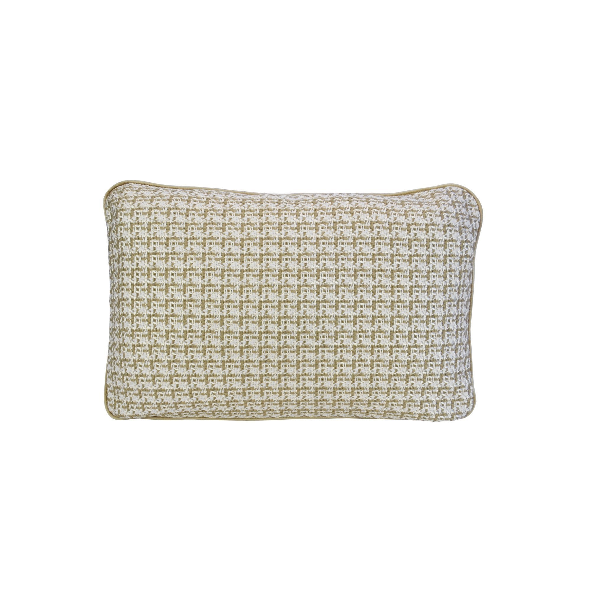 Coco Piped Lumbar Cushions - Ivory Tweed-abc