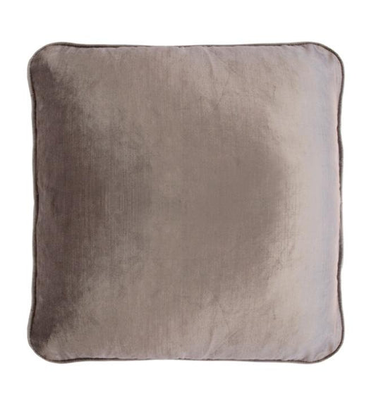 Coco Piped Velvet Cushions - Vintage Pebble-abc