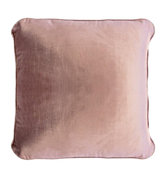 Coco Piped Velvet Cushions - Vintage Rose-abc