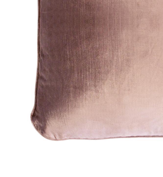 Coco Piped Velvet Cushions - Vintage Rose-abc