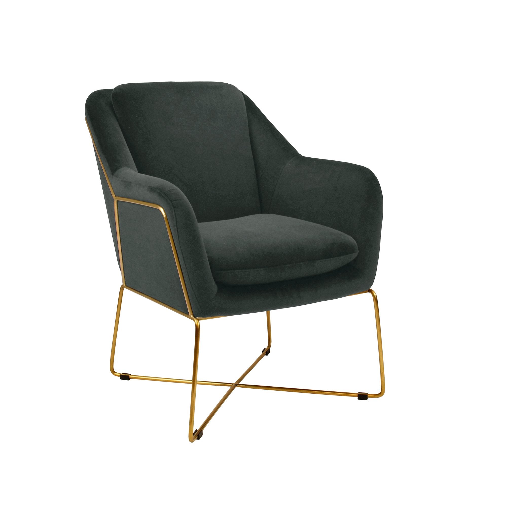 Milan Armchair - Charcoal-abc