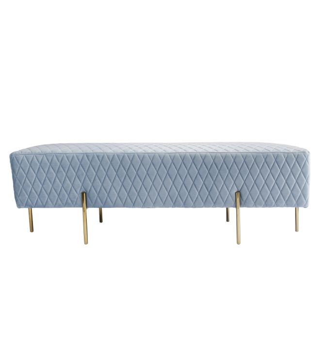 Coco Quilted Ottoman - Blue Grey-abc