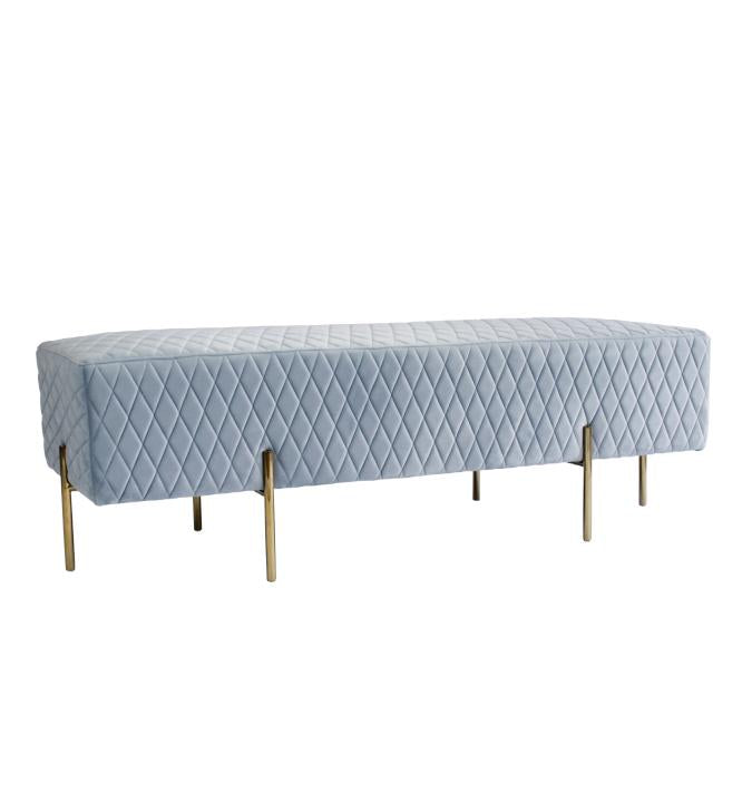 Coco Quilted Ottoman - Blue Grey-abc