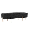 Coco Quilted Ottoman - Black-abc