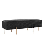 Coco Quilted Ottoman - Black-abc
