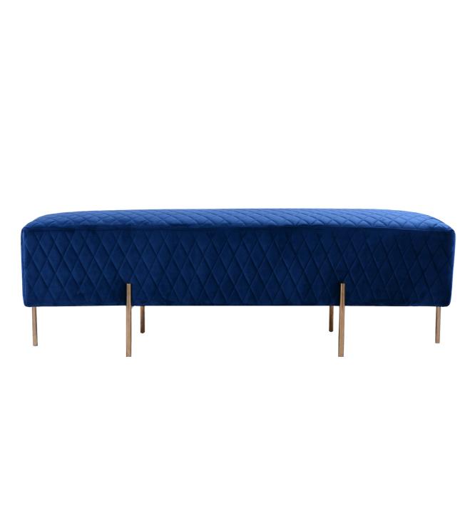 Coco Quilted Ottoman - French Navy-abc