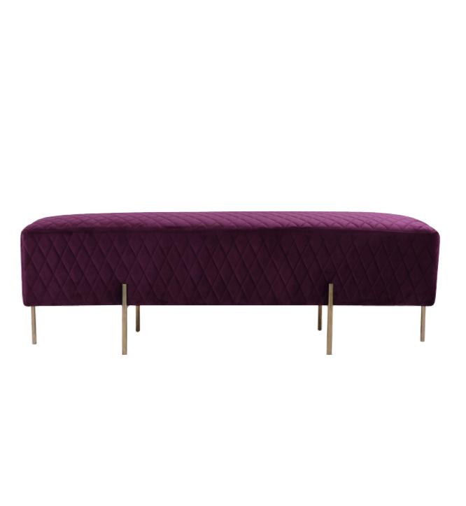 Coco Quilted Ottoman - Mulberry-abc