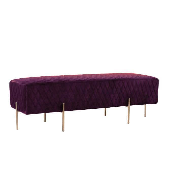 Coco Quilted Ottoman - Mulberry-abc