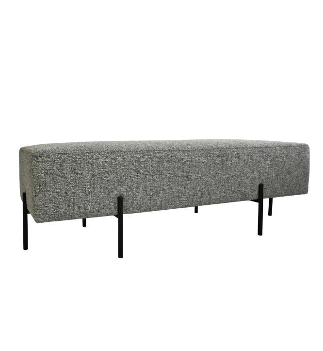 Coco Quilted Ottoman - Textured Grey-abc