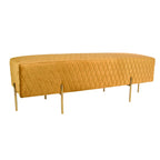 Coco Quilted Ottoman - Vintage Marigold-abc
