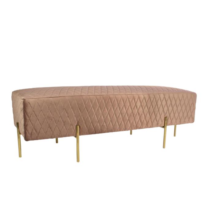 Coco Quilted Ottoman - Vintage Rose-abc