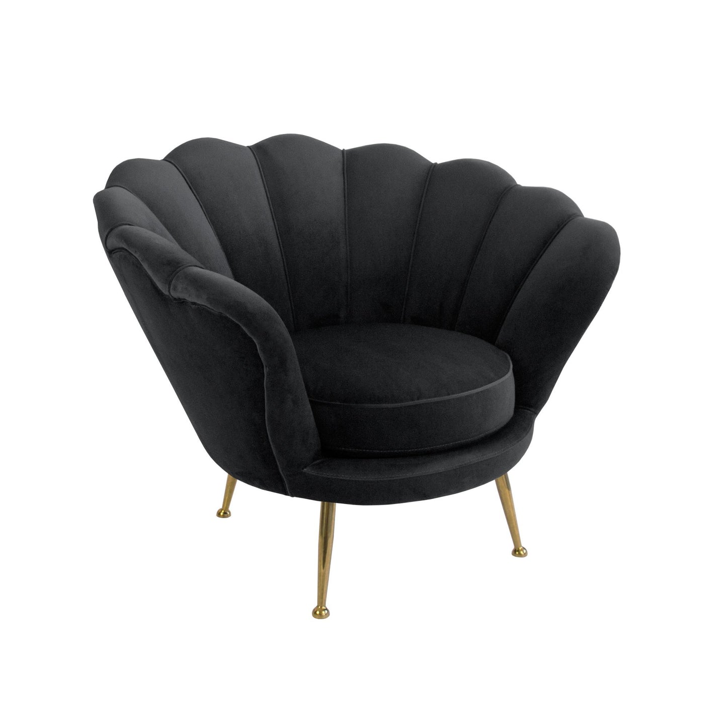 Black Shell Armchair-abc
