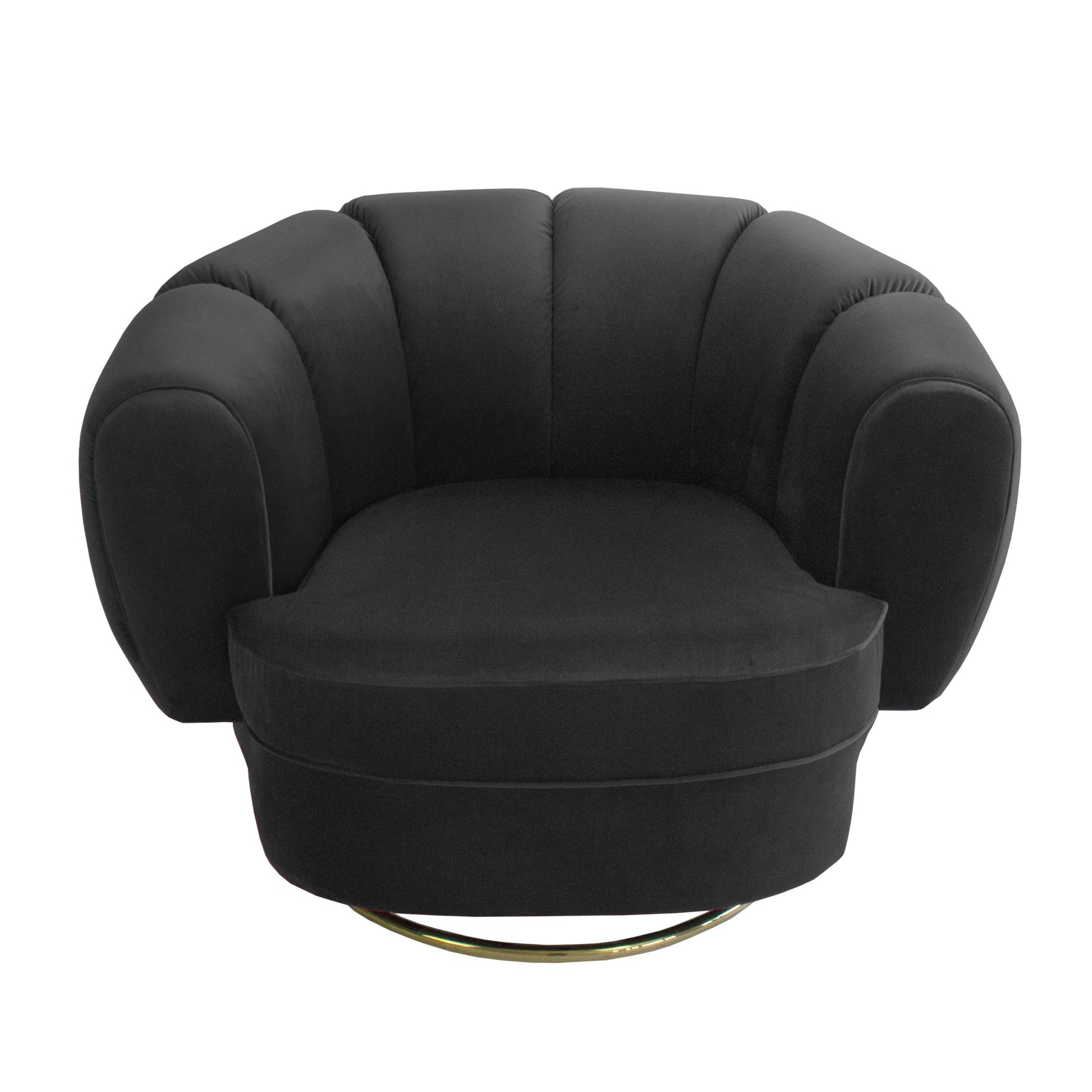 Siena Swivel Chair - Black-abc