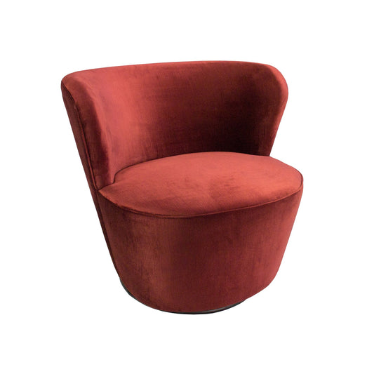 Coco Swivel Chair - Vintage Ruby-abc