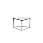 Silver Perugia Nesting Coffee Table - Clear Glass-abc