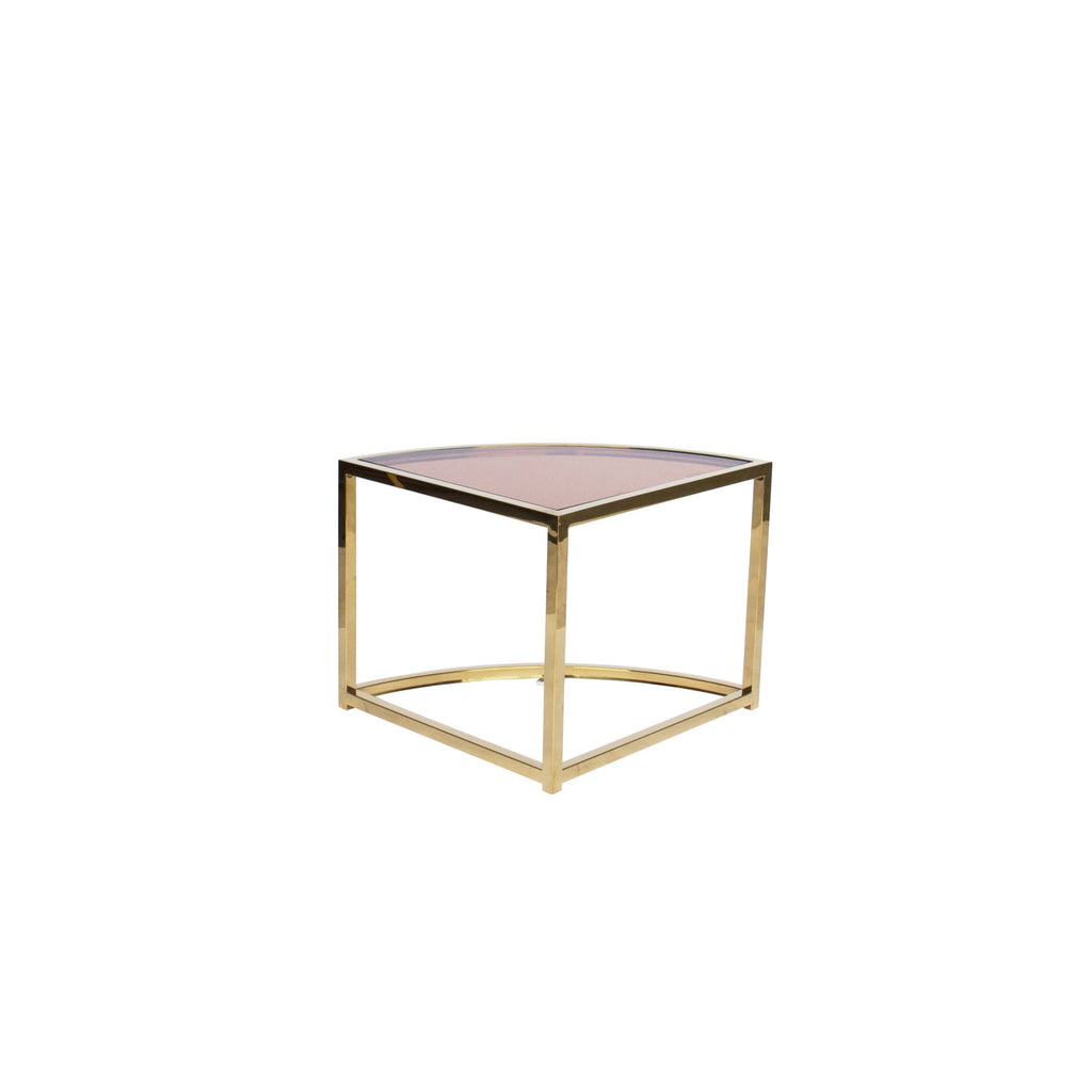 Gold Perugia Nesting Coffee Table - Tinted Glass-abc