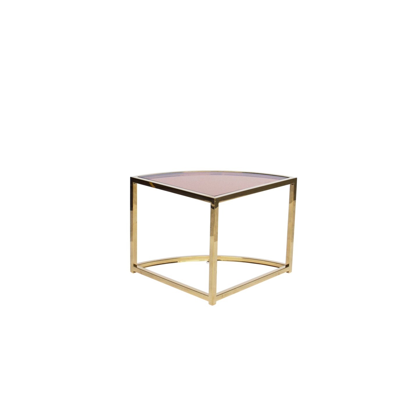 Gold Perugia Nesting Coffee Table - Tinted Glass-abc