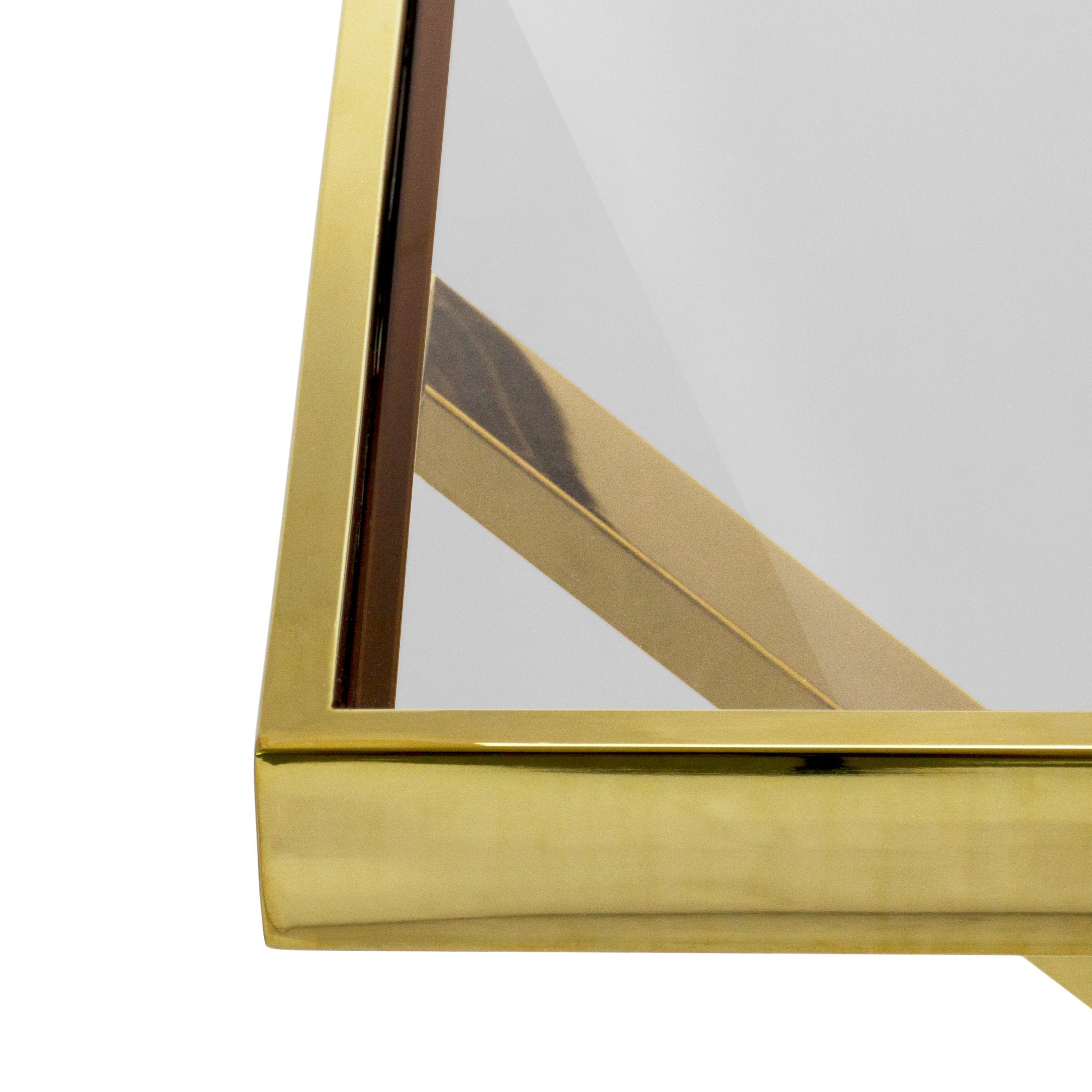Manhattan Side Table - Clear Glass-abc