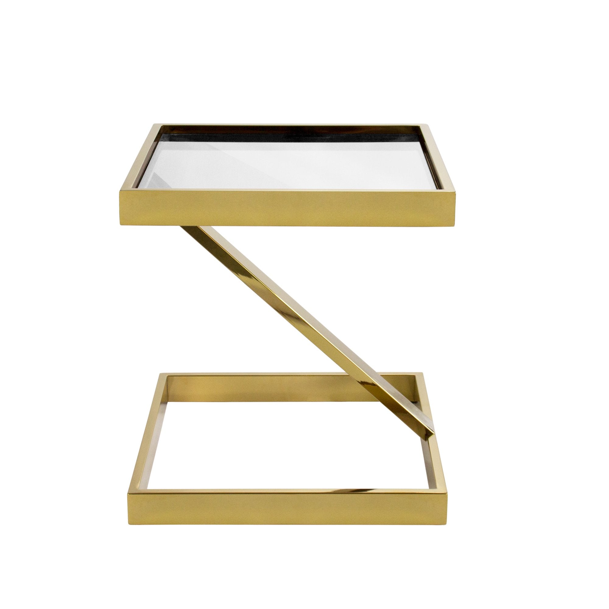 Manhattan Side Table - Clear Glass-abc