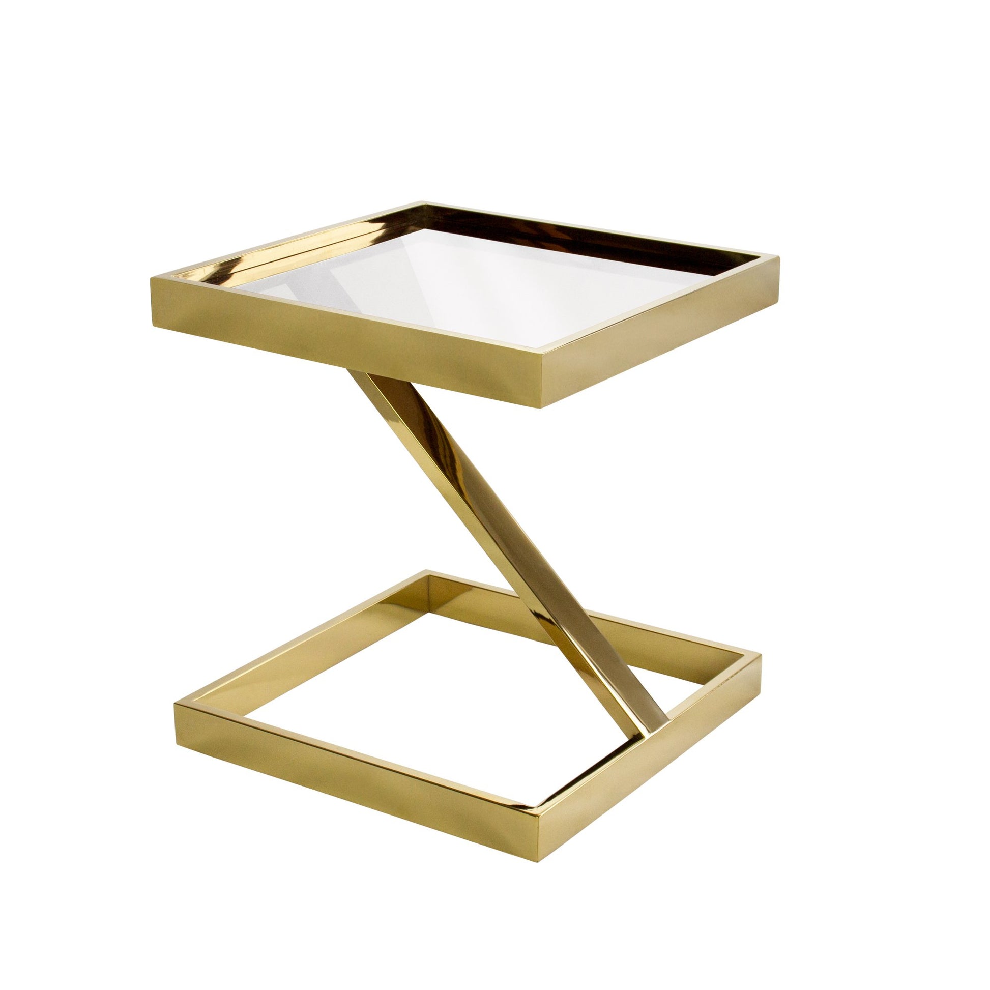 Manhattan Side Table - Clear Glass-abc