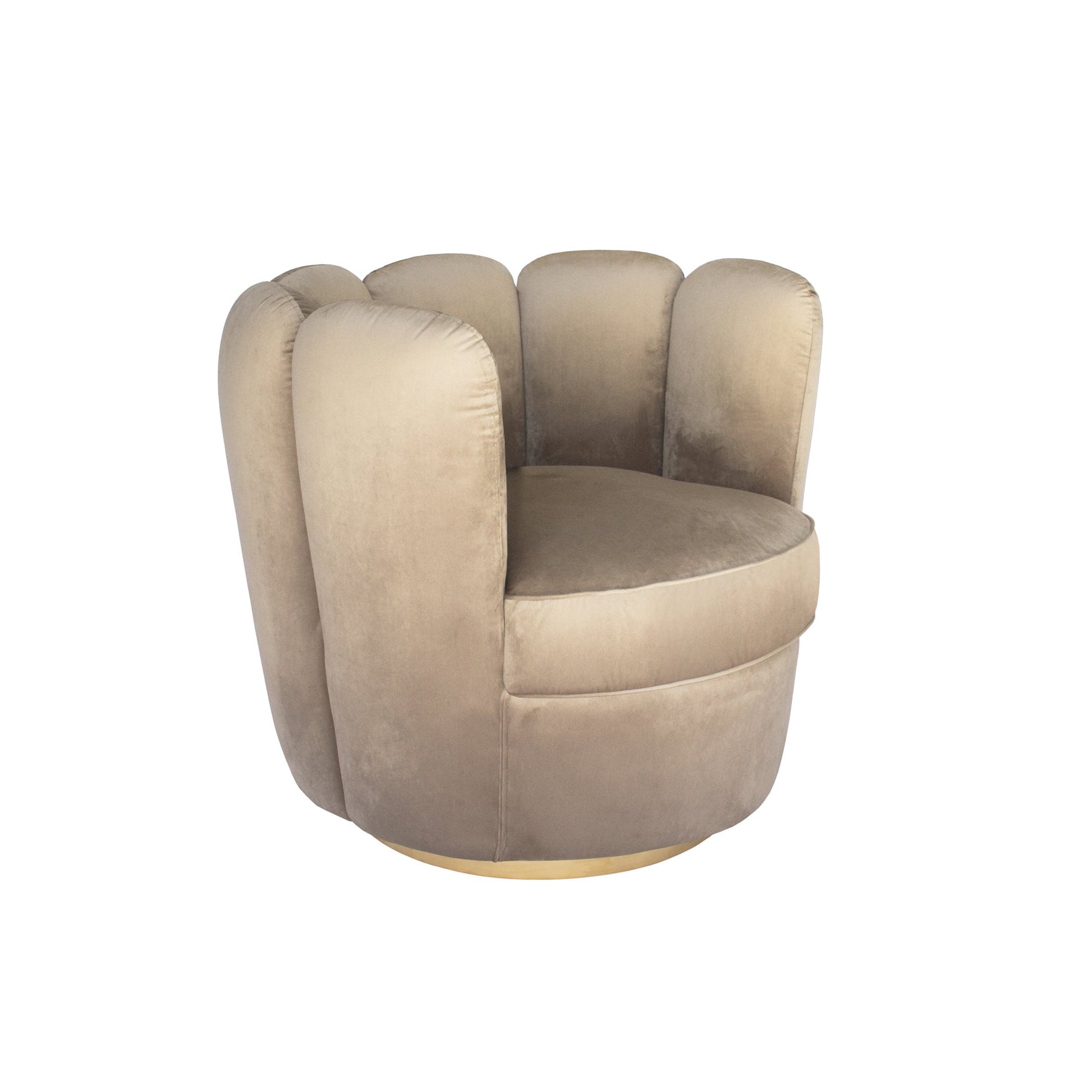 Tulip Swivel Chair - Taupe-abc